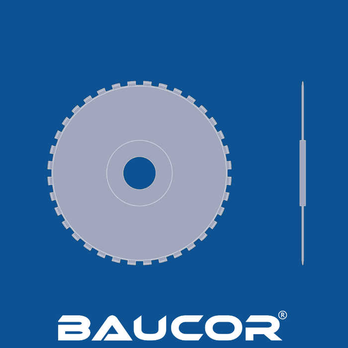 Kreismesser mit Schlitzzahnperforation und 177,8 mm Durchmesser, Teilenummer 90086