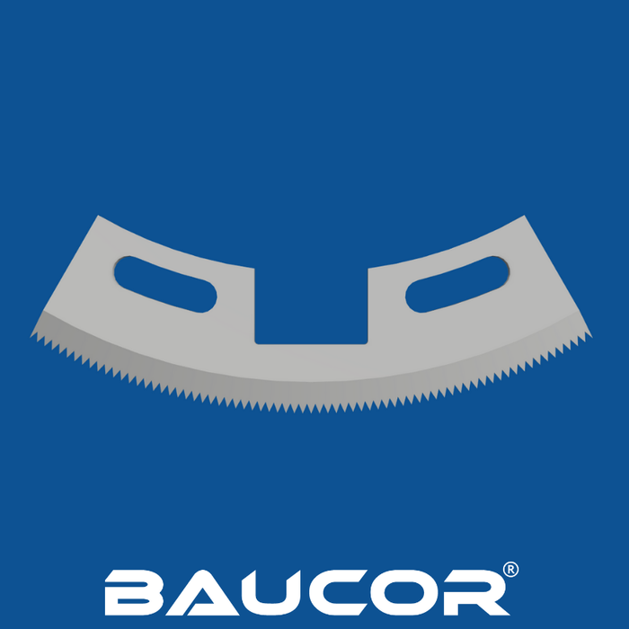 76,2 mm langes, gebogenes Schneidemesser mit V-förmigem Zahn, Teilenummer 93008